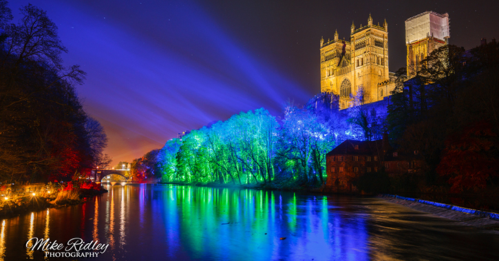 Durham Cathedral and riverbanks light up during Lumiere Festival 2017